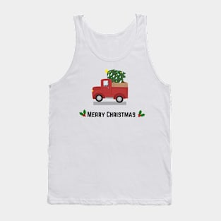 Truck with christmas tree Tank Top